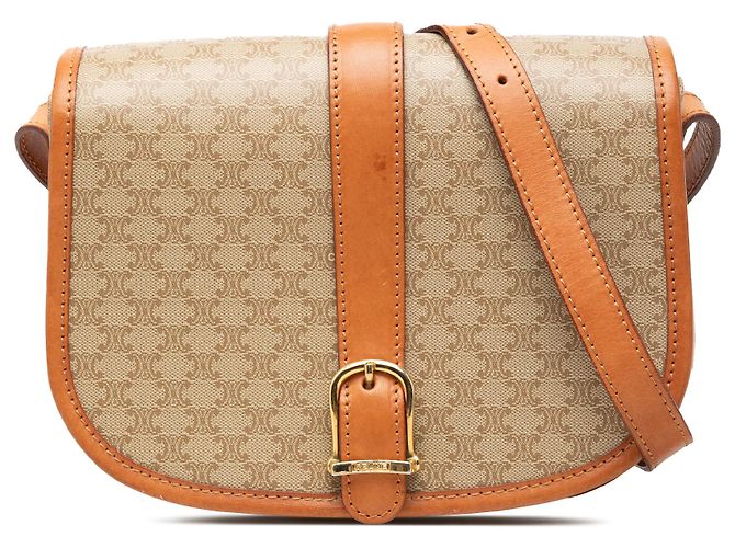 Céline Borsa a tracolla Celine Beige Macadam Coated Canvas