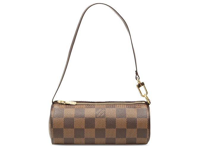 Louis Vuitton Brown Damier Ebene Papillon Pochette Marrom