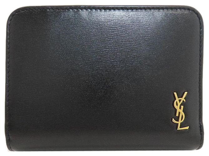 Portafoglio bi-fold Yves Saint Laurent Cassandra Nero