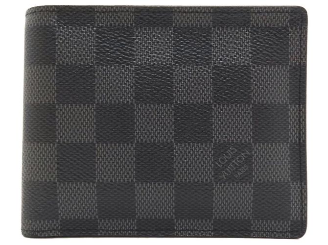 Louis Vuitton Damier Graphite Bi-fold Geldbörse Damier ebene