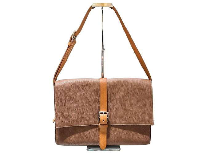Hermès Leather Shoulder Bag Brown