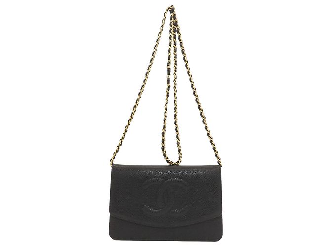 Timeless Chanel Schwarze Chain Wallet