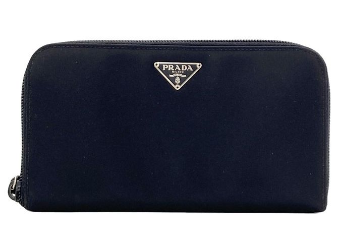 Prada Nylon Long Wallet Black