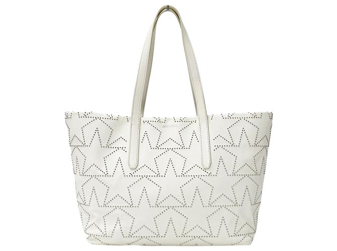 Bolsa de couro branco Jimmy Choo