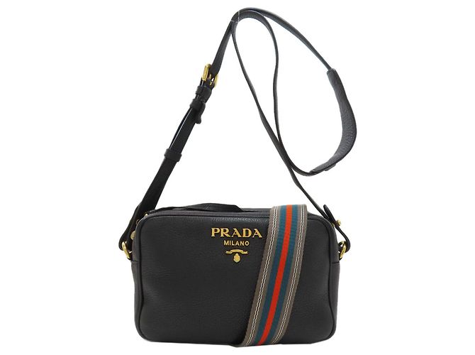 Borsa a tracolla Prada 1BH093 Logo Nero