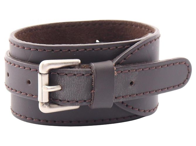 Pulseira de pingentes em couro Louis Vuitton Marrom