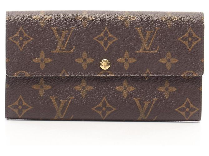 Louis Vuitton Monogram Long Wallet Brown