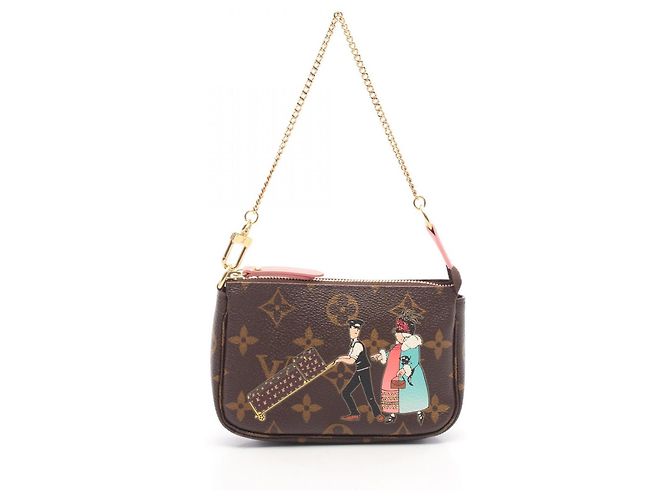 Louis Vuitton Mini Pochette Accessoires Marron Multicolore Monogramme