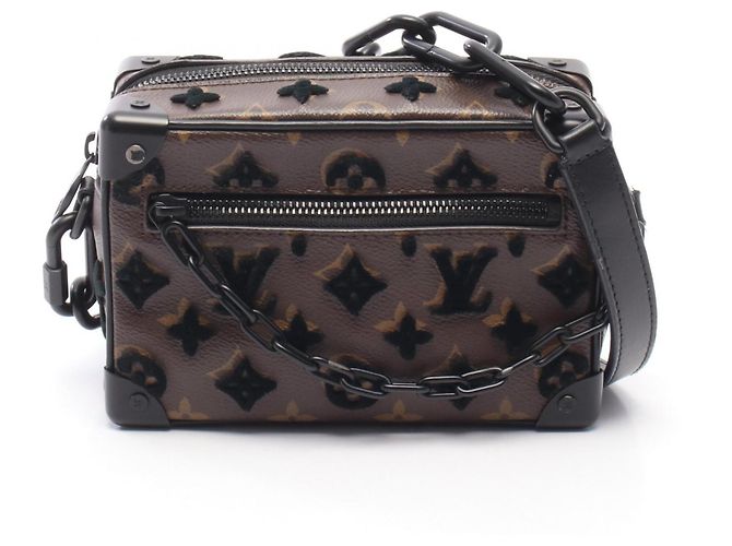 Louis Vuitton Mini Soft Trunk Monogram Tuftage Shoulder Bag Brown Black
