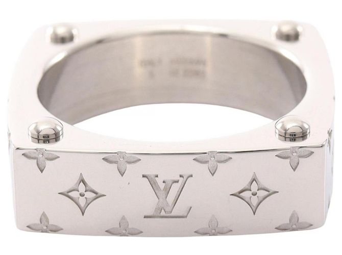 Anel Bold Band Monogram Louis Vuitton Prata