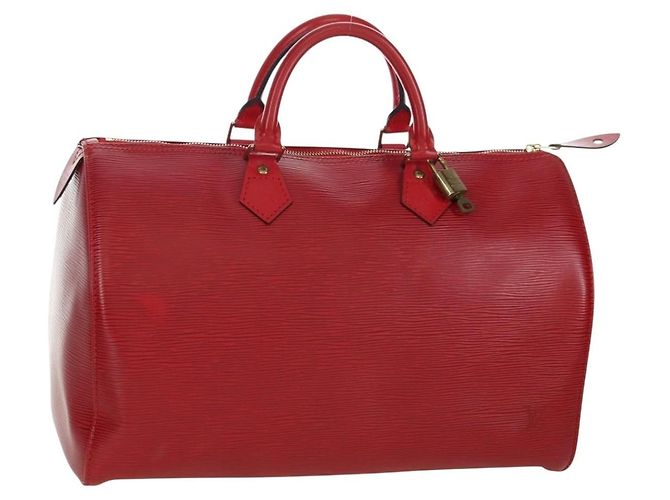 Louis Vuitton Speedy Epi Leather 35 Rosso