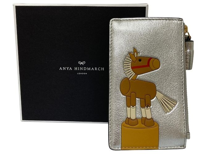 Tarjetero Anya Hindmarch Silver Plata
