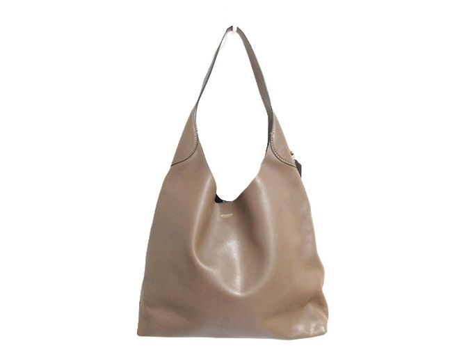 Bolsa de Ombro COACH Brooklyn em Couro Grão Marrom
