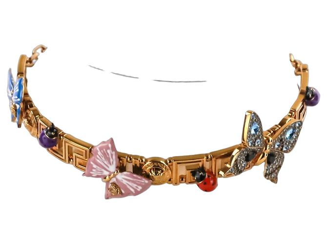 Collar de cadena de mariposa VERSACE x Dua Lipa Azul