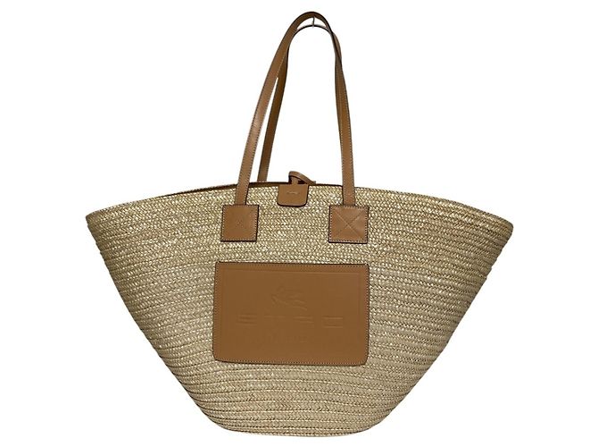 Sac cabas panier en cuir ETRO Marron