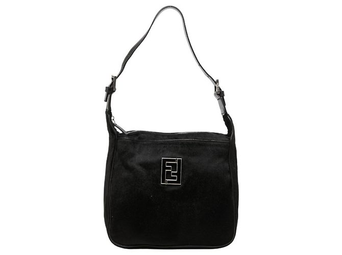 Borsa monospalla Fendi FF Logo Nero