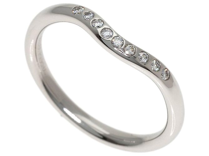Autre Marque Anel Aliança Curva Tiffany & Co. com Diamantes