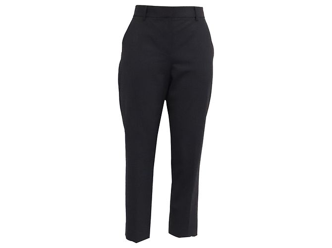 Pantaloni cropped Theory in lana nera Nero