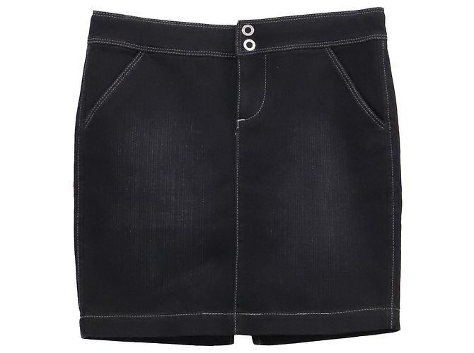 Mini saia Armani Exchange em algodão preto