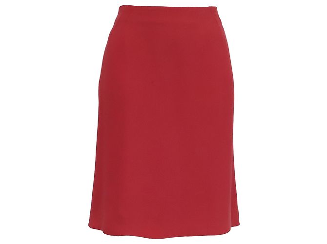 Falda lápiz Giorgio Armani en algodón rojo Roja Burdeos