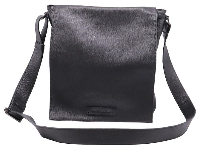 Borsa a tracolla Ralph Lauren in pelle nera Nero