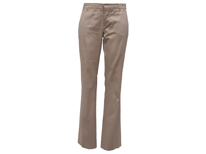 Gucci Bootcut-Hose aus beiger Baumwolle