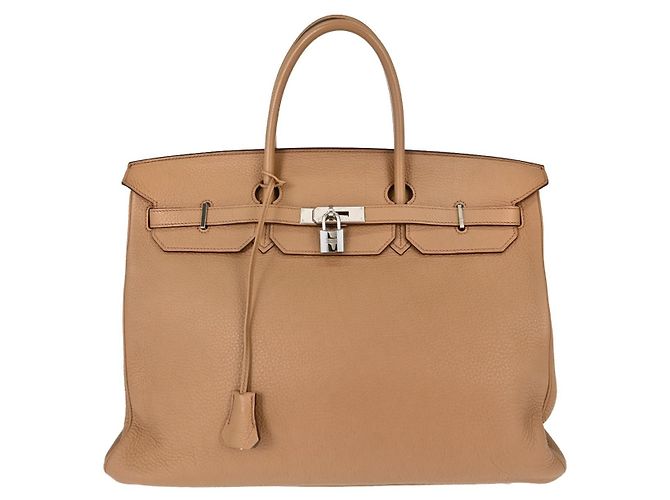 Hermès Hermes Birkin Brown Togo com Palladium Hardware 40 Camelo
