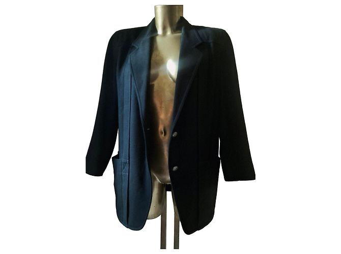 Autre Marque Marina Sport Black Wool Blazer Jacket