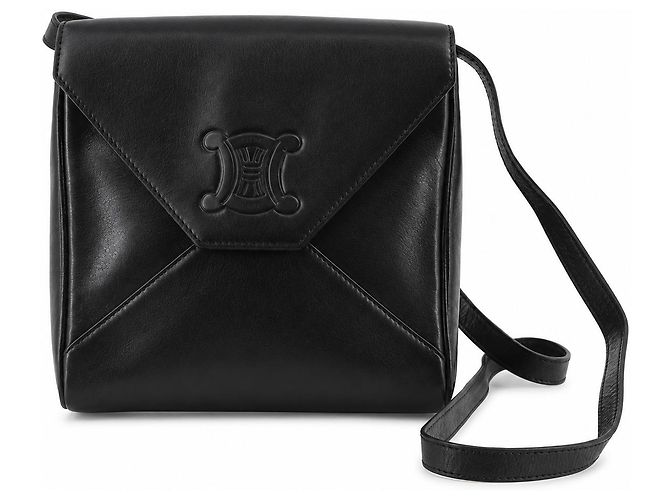 Céline Celine Sac Triomphe Cuir Noir