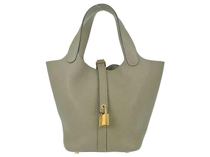 Hermès Hermes Picotin Lock Clemence PM Verde