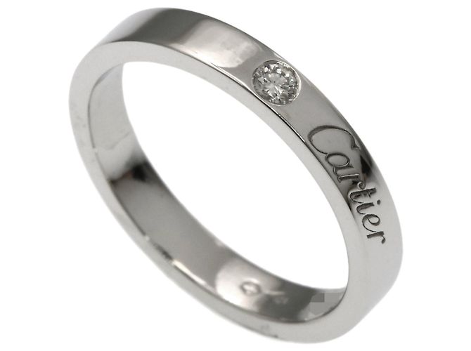 Cartier C Ring mit 1P Diamant aus Platin