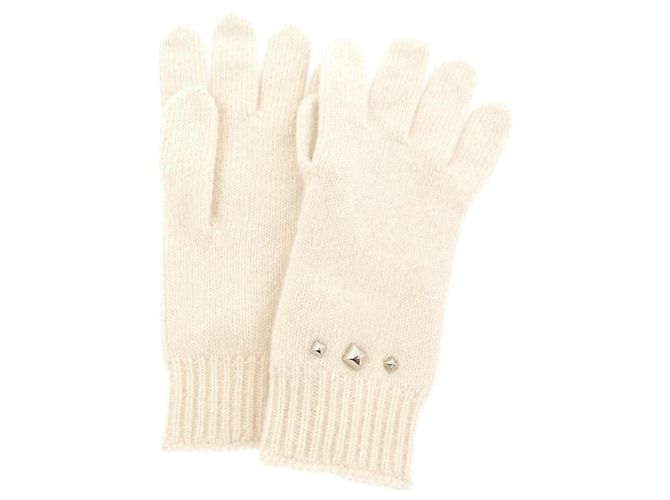 Hermès Guantes cálidos de cachemira beige Hermes