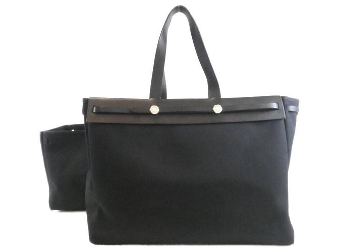 Hermès Bolsa Hermes Herbag Cabas Preto