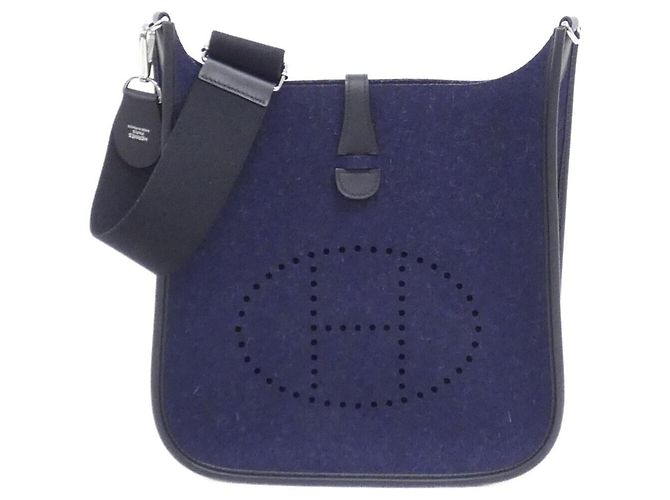 Hermès Sac à épaule Hermes Evelyne 3 PM Noir Bleu