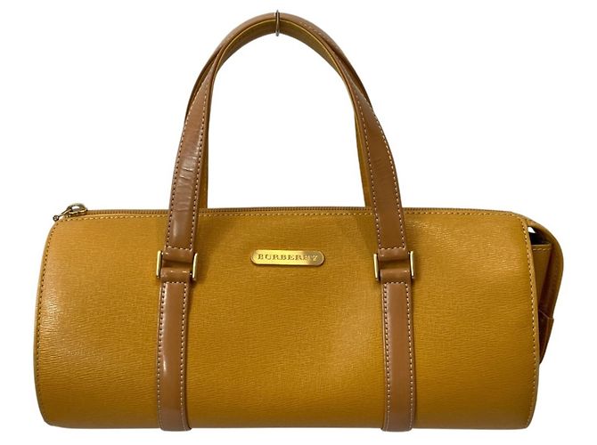 Borsa a mano Burberry in pelle gialla Giallo