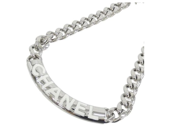 Collier Chanel ABE815 Argenté Blanc