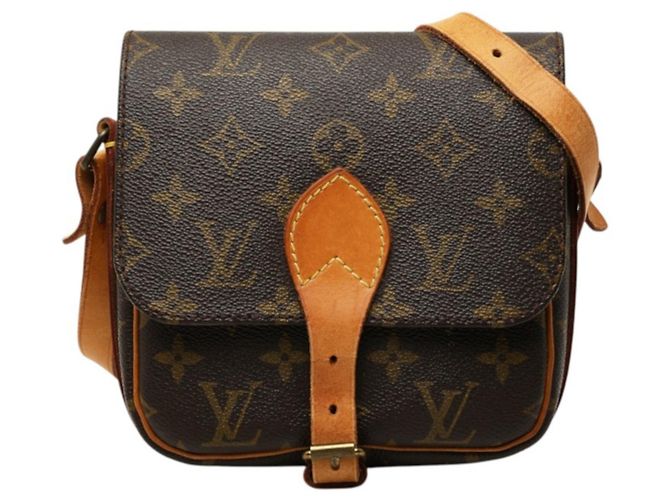 Bolsa de Ombro Louis Vuitton Monogram Mini Cartouchiere Marrom