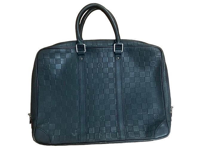 Mallette Louis Vuitton Damier Graphite en cuir Noir