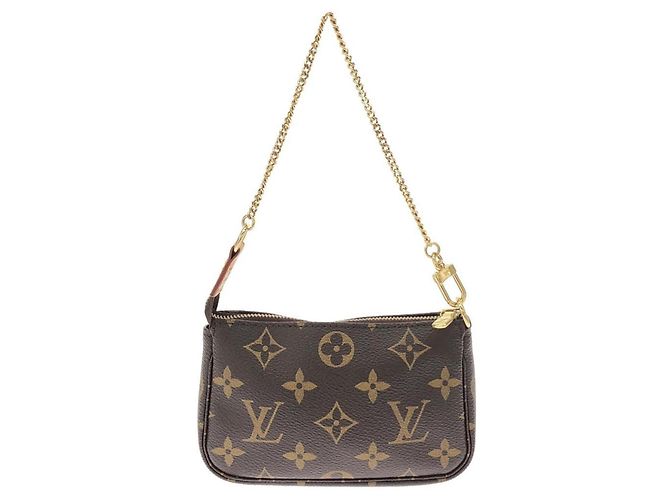 Louis Vuitton Monogram Mini Pochette Accessoires M58009 Marrone
