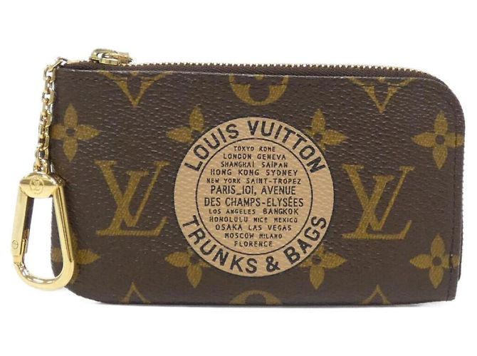 Louis Vuitton Monogram Pochette Clé Coin & Key Case Brown