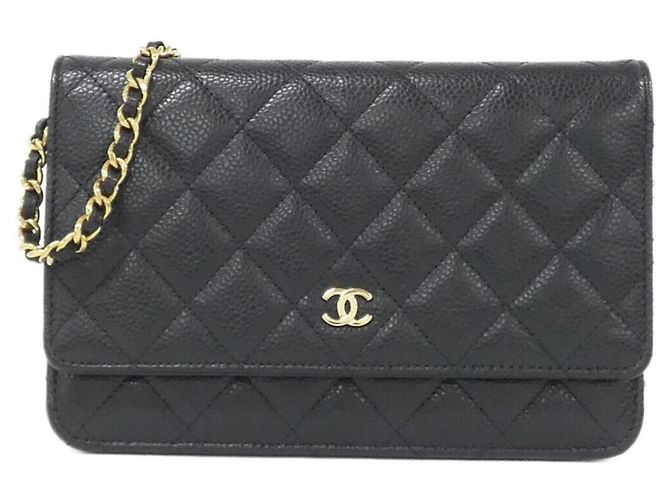 Cartera de cadena/hombro Chanel Timeless Classic Line Negro Burdeos