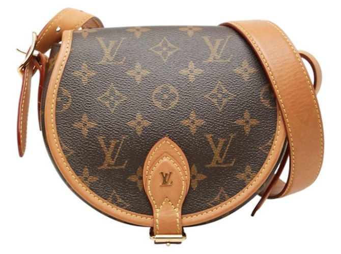 Borsa a tracolla Louis Vuitton Monogram Tambourin Marrone