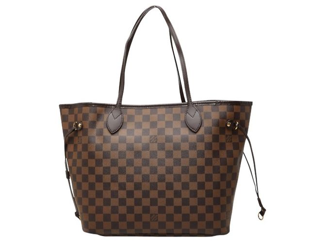Louis Vuitton Damier Neverfull MM Tote Bag Braun