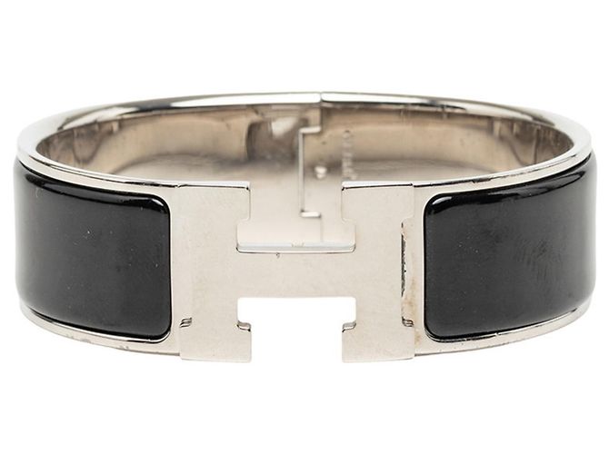 Clic H Hermès Hermes Clic Clac H PM Armband Schwarz Silber