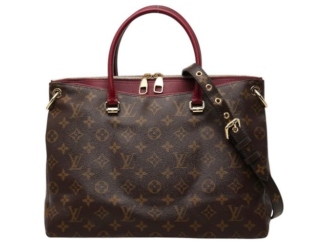 Bolsa Louis Vuitton Monogram Pallas Marrom Bordeaux Roxo