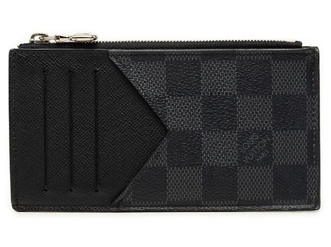 Tarjetero con monedero Louis Vuitton Damier Graphite Negro
