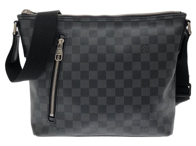 Sac à épaule Louis Vuitton Damier Graphite Mick PM Gris anthracite Damier ebène