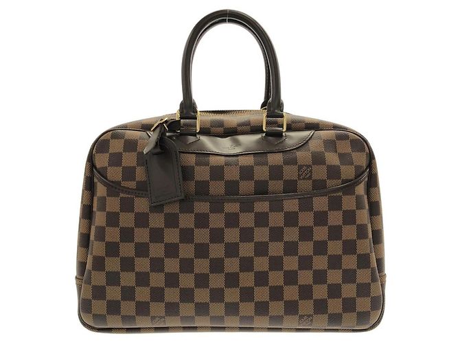 Sac à main Vanity Louis Vuitton Damier Bowling Marron