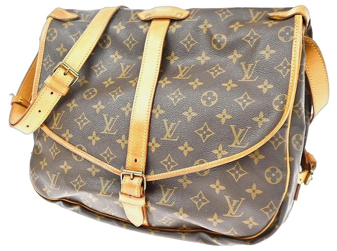 Louis Vuitton Saumur Monogram Canvas 35 Marron