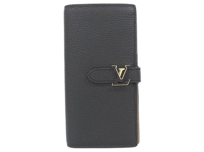 Cartera Vertical Louis Vuitton Taurillon LV Negro
